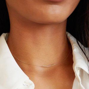 Vrai & Oro 15” Gold (14k) Interlink Necklace